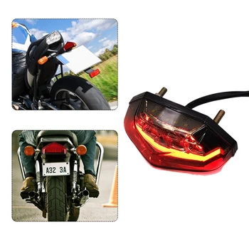 Универсальный светодиодный стоп-сигнал заднего фонаря 12 В постоянного тока, Сигнальные индикаторы заднего стоп-сигнала Мотоцикла, мотоцикла, велосипеда