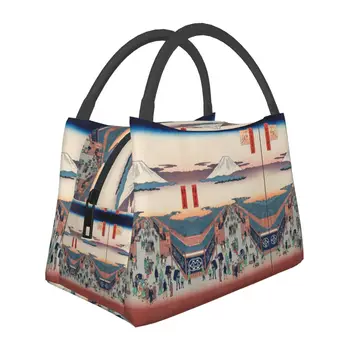 Mount Fuji Street Lunch Bag U-Ukiyo-e Японский Модный Ланч-Бокс Для Путешествий Портативная Сумка-Тоут Сумки Для Еды Графический Дизайн Сумка-Холодильник Подарок