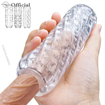 Прозрачная силиконовая чашка для мастурбации для мужчин, кармашек для киски, мягкие игрушки для минета, мужской мастурбатор для оргазма, игрушки для орального секса для взрослых XXX