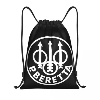 Военный вентилятор Beretta Gun Сумка с логотипом на шнурке Для мужчин и женщин, Складная сумка для спортзала, Тренировочные рюкзаки